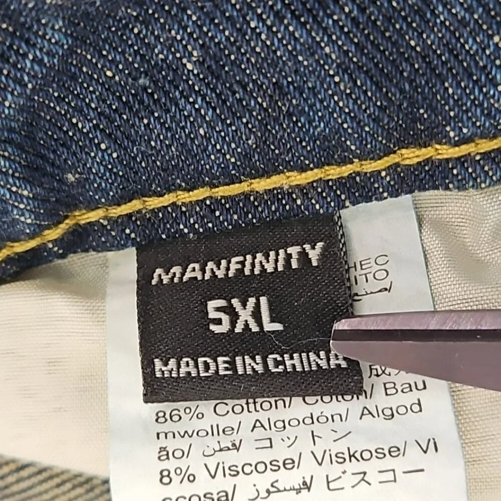 Manfinity Jeans Men's 5XL (50x31) Indigo Wash Stretch Denim EUC Comfort Workwear